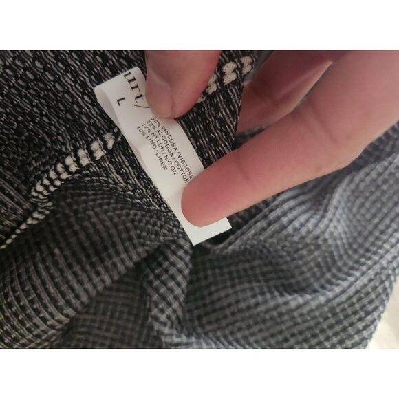 Sita Murt Sheer Black and Cream Knit Top Size L - Picture 4 of 4